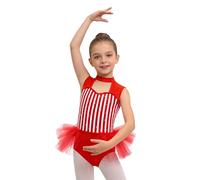 Manyakai Kids Girls Circus Ringmaster Costume Ringmaster Stage Performance Kids Circus Lion Tamer Dancewear Red 5-6 Years