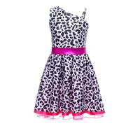 Manyakai Kids Girls Diva Dolls Princess Dress Wonderland Tea Party Playwear Pageant Dress Up Ball Gown Hot Pink 5-6 Years