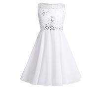 Manyakai Kids Girls Sparkle Belted Sequin Lace Flower Girl Dress Bridesmaid Wedding Party Prom Dresses Ivory 14 Years