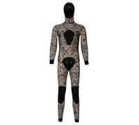 Manyakai Men 3mm Neoprene 2Pcs Camouflage Diving Suit Warm Cold-Proof Swimsuit for Surfing Snorkeling Kayakin Yellow XXL