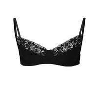 Manyakai Men's Sissy Lingerie Bra Wireless Lace Bralette Full Coverage Comfort Cross-Dressing Bra Black XL