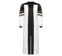 Manyakai Unisex Classic Choir Robes Adult Clergy Church Pastor Pulpit Robes Long Sleeve Color Block Judge Robe Black L