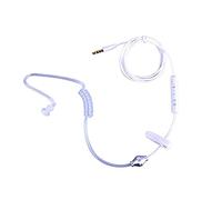 Manybuy Single Earbud, FBI Wired Earpiece with Microphone, Mono Earphone 3.5mm Hollow Air Tube Headphone, Monaural Headset Ear Bud with Mic
