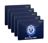 Manyi 5Pcs RFID Blocking Card, Protection Entire Wallet and Purse Shield, Contactless NFC Bank Debit Credit Card Protector Blocker (Blue)