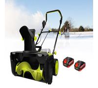 MANYOUYOU Cordless Snow Shovel Kit, Fast Charger, Electric Snow Shovel, 20" Clearing Width, 10" Clearing Thickness, 25 Ft Throw Distance, For Driveway Patio Sidewalk 2batteries