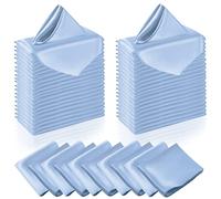 Manyshofu 50 Pieces Baby Blue Satin Napkins - 12x12 Inches Cloth Napkins, Square Satin Fabric Napkin Set - Elegant & Smooth Table Napkins for Wedding Dinner Party Lunch Banquet Restaurant Decoration