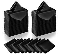 Manyshofu 60 Pieces Black Satin Napkins - 20x20 Inches Cloth Napkins, Square Satin Fabric Napkins Set - Elegant & Reusable Table Napkins for Wedding Dinner Party Lunch Banquet Restaurant Decoration
