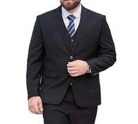 MANYUBEI Mens Suits, 2 Piece Tuxedo Jacket Extra Large Size Loose Version Business Casual Wedding Blazer Dress Banquet Host Formal Jacket Fat Men's Clothing,5XL,Black