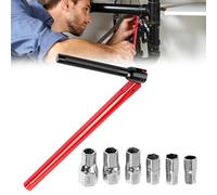 Manyugo 1Set Tap Spanner for Tight Space Bath Tap Spanner Back Nut Kit 8-14mm Household Sink Wrench Socket Installation Tool Adjustable Faucet Basin Sink Tap Spanner for Kitchen Bathroom Toilet