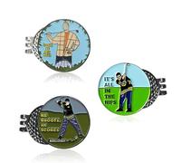 Manyugo 3PCS Magnetic Golf Ball Marker Hat Clip Funny Golf Ball Markers for Putting Green Magnetic Golf Cap Clip for Golf Gloves Hats Bags Belt Pocket Golf Accessories Gift for Men Women (31mm)
