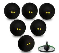 Manyugo 6PCS Squash Balls, 38-40mm Squash Balls Double Yellow Dot