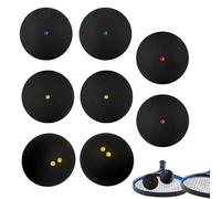 Manyugo 8PCS Squash Balls 38-40mm 2 Squash Balls Double Yellow Dot + 6 Single Dot (Yellow/Red/Blue) Ball Competition Physical Exercise Squash Ball for Beginners and Training