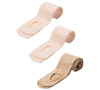 MANZI 3 Pairs 40 Denier Dance Tights Girls Womens Convertible Stretch Transition Ballet Tights 2Ballet Pink+1Nude,XXL