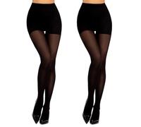 MANZI Compression Tights Women Firm Medium Energising Support Tights 50D Black XL