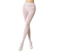 MANZI White Patterned Tights Knitted Lace Hollow Vintage Floral Fishnet Stocking Tights for Women Heart