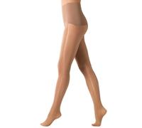 MANZI Women's Seamless Glossy Tights with Control Top Shiny Sheer Pantyhose | 15D Oil Shimmer Jazz Dance Tights Tummy Tights with Silky Finish Black Natural Nude Brown Stockings