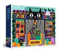 Manzlep Halloween Spooky Cat Shoppe 500 Piece Puzzle for Adults