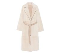 Manzoni 24 lamb-shearling belted coat - Neutrals 46