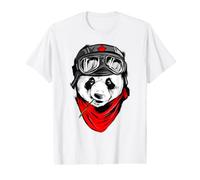 Mao Panda Biker Motorcycle Hat Value Graphic T-Shirt