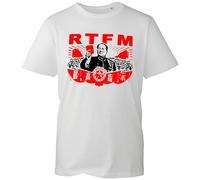 Mao RTFM T-Shirt, Funny Internet Meme The IT Crowd Joke Shirt, Gift Unisex Tee Top (White, 3XL)