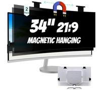 Mao Yeye [2 Pack] Magnetic Hanging 34 Inch Computer Privacy Screen for 21:9 Aspect Ratio Widescreen Monitor, Removable Eye Protection Anti Glare Blue Light Computer Monitor Privacy Filter