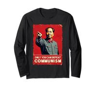 Mao Zedong Only You Can Defeat Communism Propagada Art Long Sleeve T-Shirt