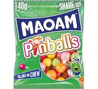 MAOAM Pinballs - Chewy and Fruity Sweets - 140g Share Size