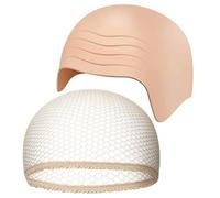 Maobeez Bald Caps Costume Set for Adults, Makeup Bald Thick Latex Head Wig Cap, Reusable Cosplay B-ald Cap, Ba-ld Skin B-ald Head Skull Wig Caps Famous Rapper Cosplay Halloween Fancy Dress