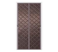 MAOBOZI Extra Thick Thermal Door Curtain 125x210CM, Full Frame Hook&Loop Thermal Curtain for Door Hands-Free, Self-Closing, for Back Doors,Front Doors,Patio Doors.- Brown