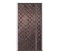 MAOBOZI Extra Thick Thermal Door Curtain 150x220CM, Full Frame Hook&Loop Thermal Curtain for Front Door Hands-Free, Self-Closing, for Air Conditioner Heater Room/Kitchen.- Brown Side-Open