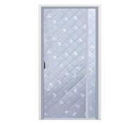 MAOBOZI Extra Thick Thermal Door Curtain 170x210CM, Full Frame Hook&Loop Thermal Curtain for Door Self-Closing Privacy, fit All Kinds of Doors- Gray - Pattern A