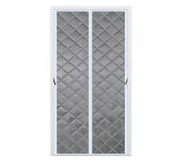MAOBOZI Extra Thick Thermal Door Curtain 85x185CM, Full Frame Hook&Loop Privacy Door Blind Self-Closing Privacy, for Sliding Doors Living Room Patio Doors.- Gray