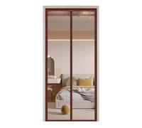 MAOBOZI Insulated Magnetic Screen Door 75x220cm, Full Frame Hook&Loop Window Insulation for Winter Hands-Free, Self-Closing, for Back,Front Doors,Patio.Transparent-Brown