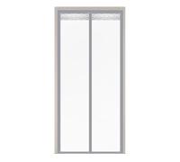 MAOBOZI Magnetic Door Insulation Cover 200x270cm, with Hook and Loop Tape Temporary Door Insulation Cover Energy Efficient, for Sliding Doors Living Room Patio.Matte-Gray