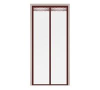MAOBOZI Magnetic Door Insulation Cover 90x240cm, with Hook and Loop Tape Insulated Front Door Curtain Self-Closing Privacy, for Sliding Doors Living Room Patio.Matte-Brown