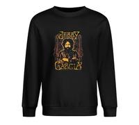 Maodisen Jerry Garcia Guitars Portrait Charcoal Grey Men's Long Sleeve Crewneck 100% Cotton Pullover Unisex Sweatshirts Black M