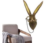 Maodom Animal Head Wall Decor | Wall Art Head Sculpture Resin Animal Head | Animal Head Sculpture Safe Non Fading for Bedroom Living Room Hotel