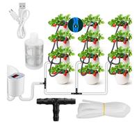Maodom Auto Watering for Plants | Indoor Automatic Watering System | Intelligent Power-Off Protection Gardening Houseplants Waterer Aid With Timer for Greenhouse Balcony Yard