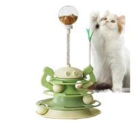 Maodom Cat Exercise Track - Interactive Cat Track Toy with Feather | Funny Kitten Fun Exercise Puzzle, Stable Exercise Puzzle Kitten Toys for Home, Cat