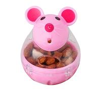 Maodom Cat Treat Dispenser - Funny Animal Food Ball in Mouse Tumbling Shape, Slow Feeder Treat Toy for Small Cats, Prevents Obesity, Adjusts Nutrition and Exercise, Trains