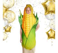 Maodom Corn Cob Costume - Party Outfit - Fruit Costume | for Carnival Cosplay Stage School Harvest Festival Dress-Up Day Role Play Party