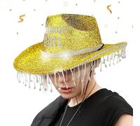 Maodom Cowboy Hat | Kids Birthday Girl Hat,Rhinestone Sparkly Decorations Breathable for Women Adults Festival Travel Party