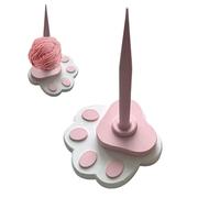 Maodom Crochet Yarn Winder - Cute Cat Paw Shape Weaving Ball Winders - Portable Manual Thread Organizer for Home Decor Embroidery Crafting Beginner Men Women Grandparents