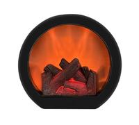 Maodom Fireplace Lamp - Farmhouse Lantern - Electric LED Decoration with Realistic Flame for Indoor Porch Patio Outdoor Entryway Decor