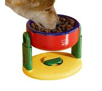 Maodom Raised Cat Bowl,Cat Food and Water Bowls Raised Tilted Elevated | Suction Cup Adjustable Height Anti Vomiting Pet Feeding Dish for Dry and Wet