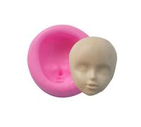 Maodom Silicone Human Head Mould Fondant Face Moulds Model Doll Head Mold Handmade Poly-mer y Molds Sugarcraft Chocolate Mould Baking Tools