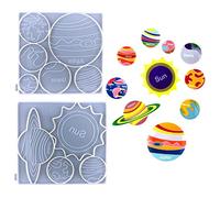 Maodom Solar System Resin Moulds Epoxy Casting Silicone Mould Galaxy Planet Resin Molds Out Space Epoxy Casting Molds Art Casting Resin For Home Decoration