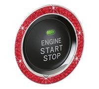 Maodom Start Button Bling,Car Zinc Alloy Start Stop Button - Automotive Engine Shiny Button Accessory for AC Knobs SteeWheels