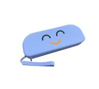 Mao'er portable storage bag. Makeup bag, pencil case, coin purse. Silicone material, zipper closure. Storage of small items suitable for daily life, travel, office and study, Bule