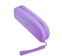 Mao'er portable storage bag. Makeup bag, pencil case, coin purse. Silicone material, zipper closure. Storage of small items suitable for daily life, travel, office and study, Purple